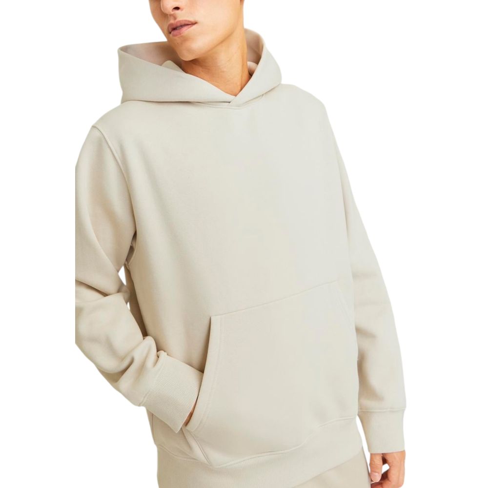 Jack Jones Beige Cotton Hoodie