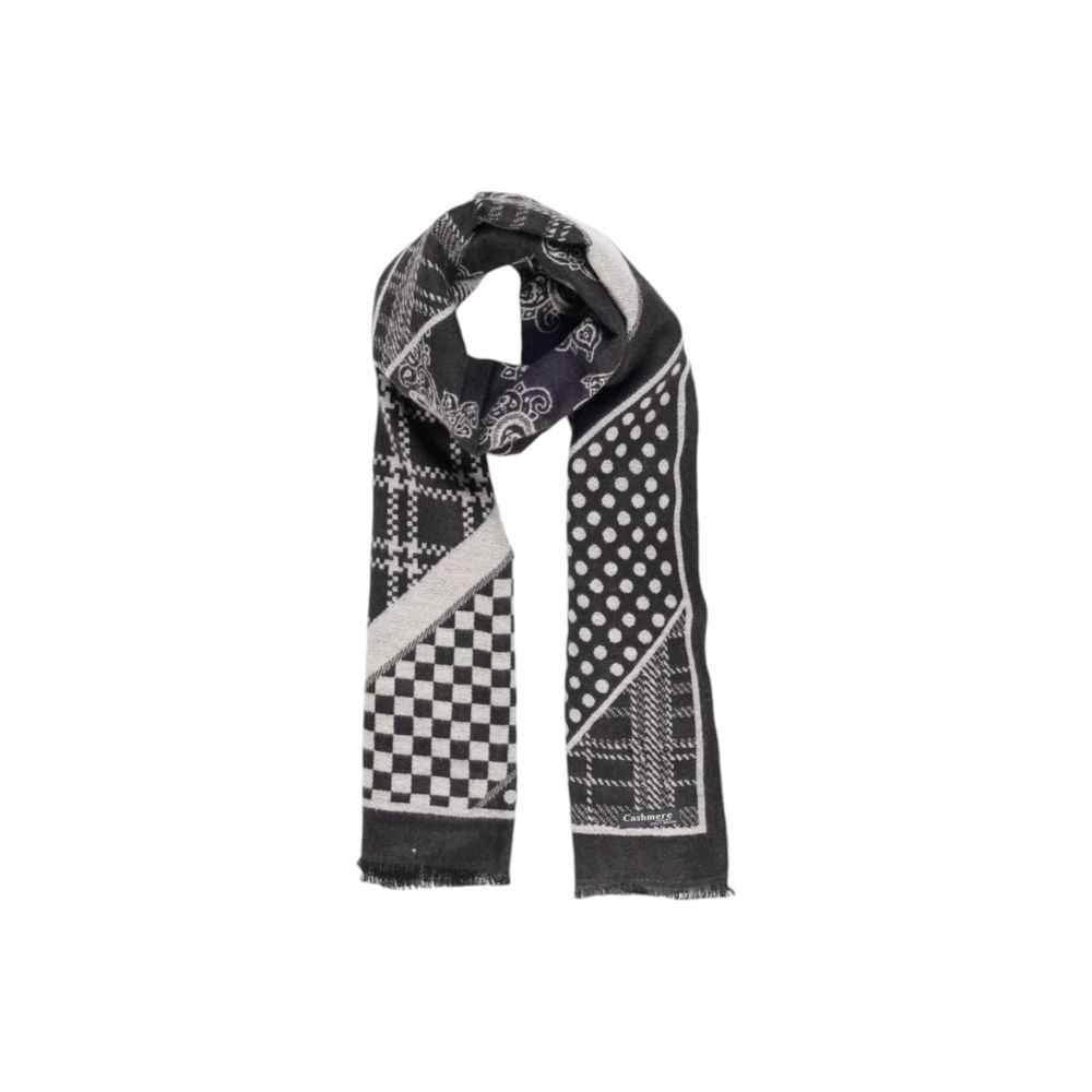 Sandro Ferrone Black Viscose Scarf - Maison Luxe