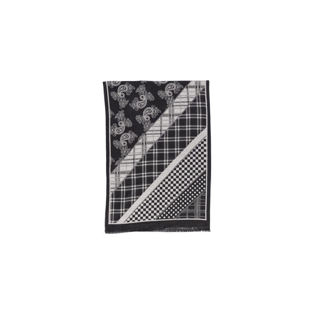 Sandro Ferrone Black Viscose Scarf - Maison Luxe