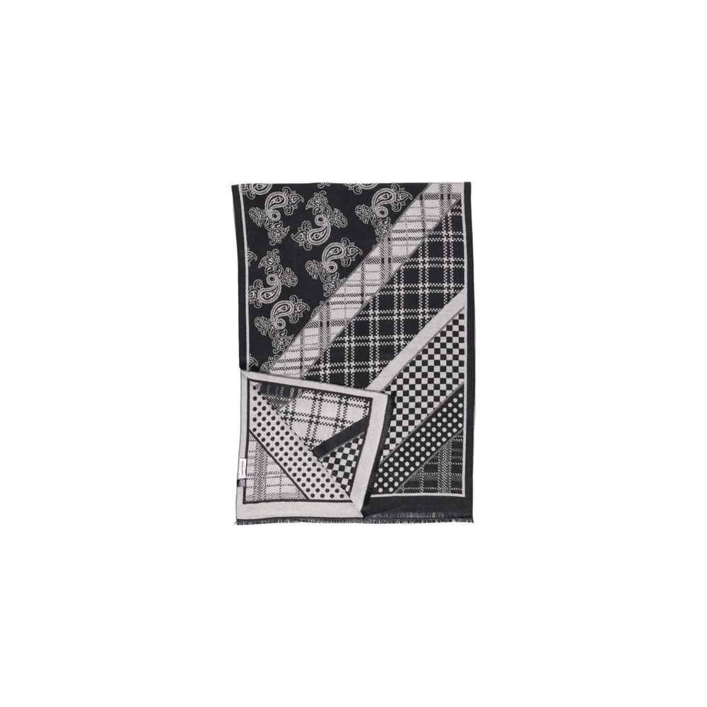 Sandro Ferrone Black Viscose Scarf - Maison Luxe