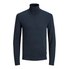 Jack Jones Blue Cotton Turtleneck