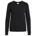 Vila Clothes Black Viscose Sweatshirt