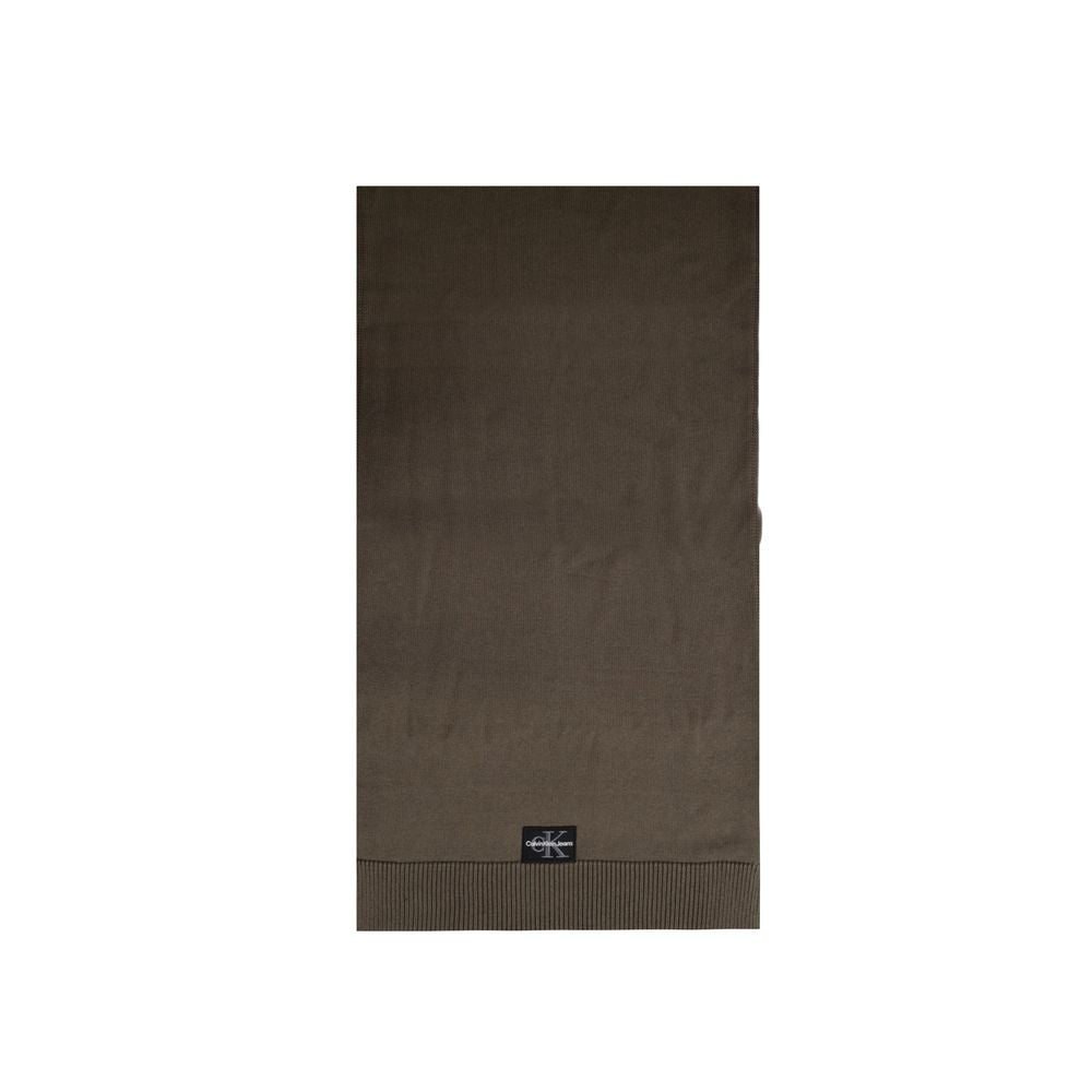 Calvin Klein Jeans Brown Cotton Scarf - Maison Luxe