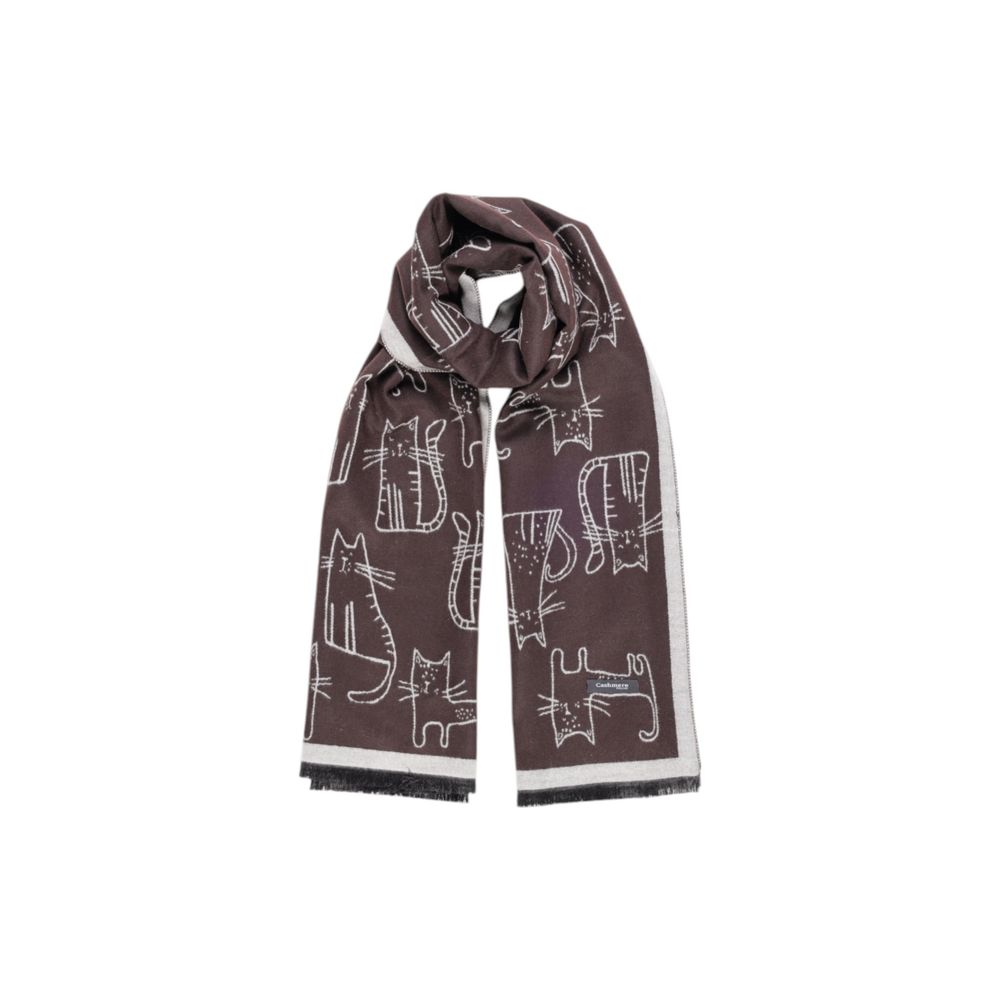 Sandro Ferrone Brown Viscose Scarf - Maison Luxe