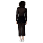 Calvin Klein Jeans Black Marabou Long Dress