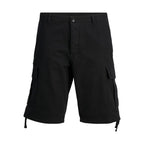 Jack Jones Black Cotton Bermuda Shorts