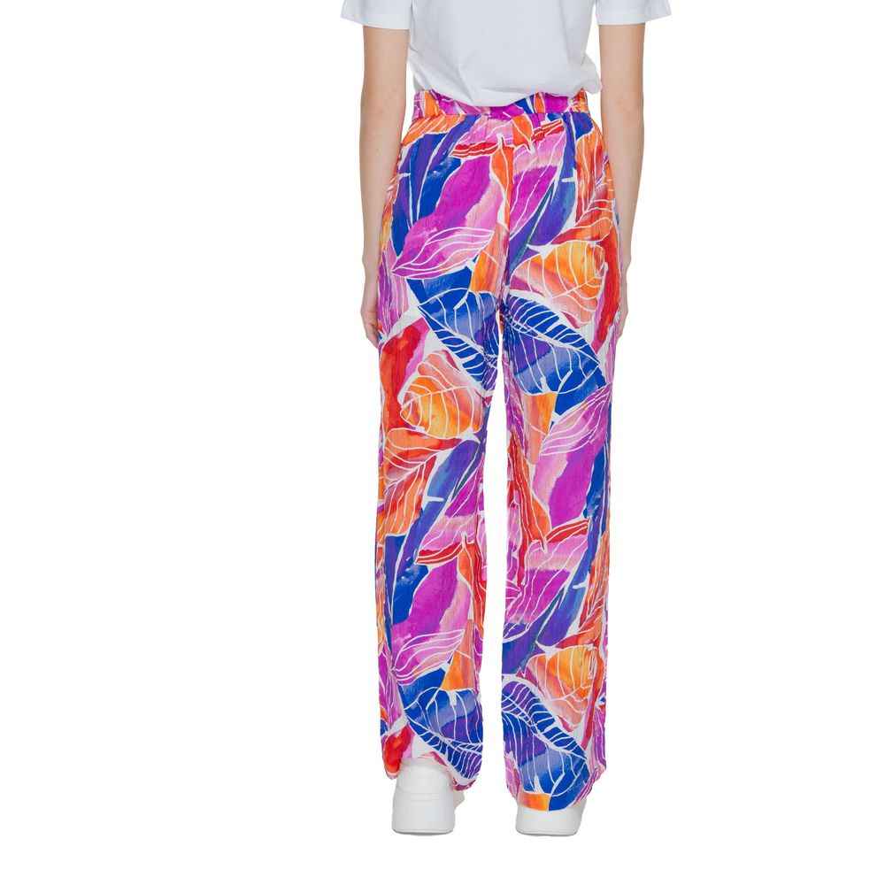 Vila Clothes Multicolor Viscose Pant