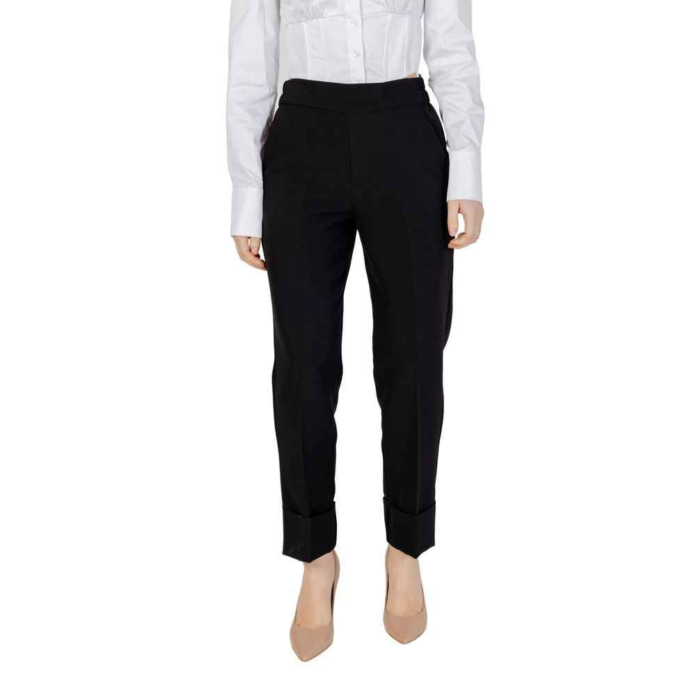 Sandro Ferrone Black Polyester Pant