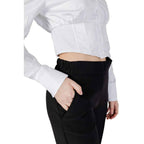 Sandro Ferrone Black Polyester Pant