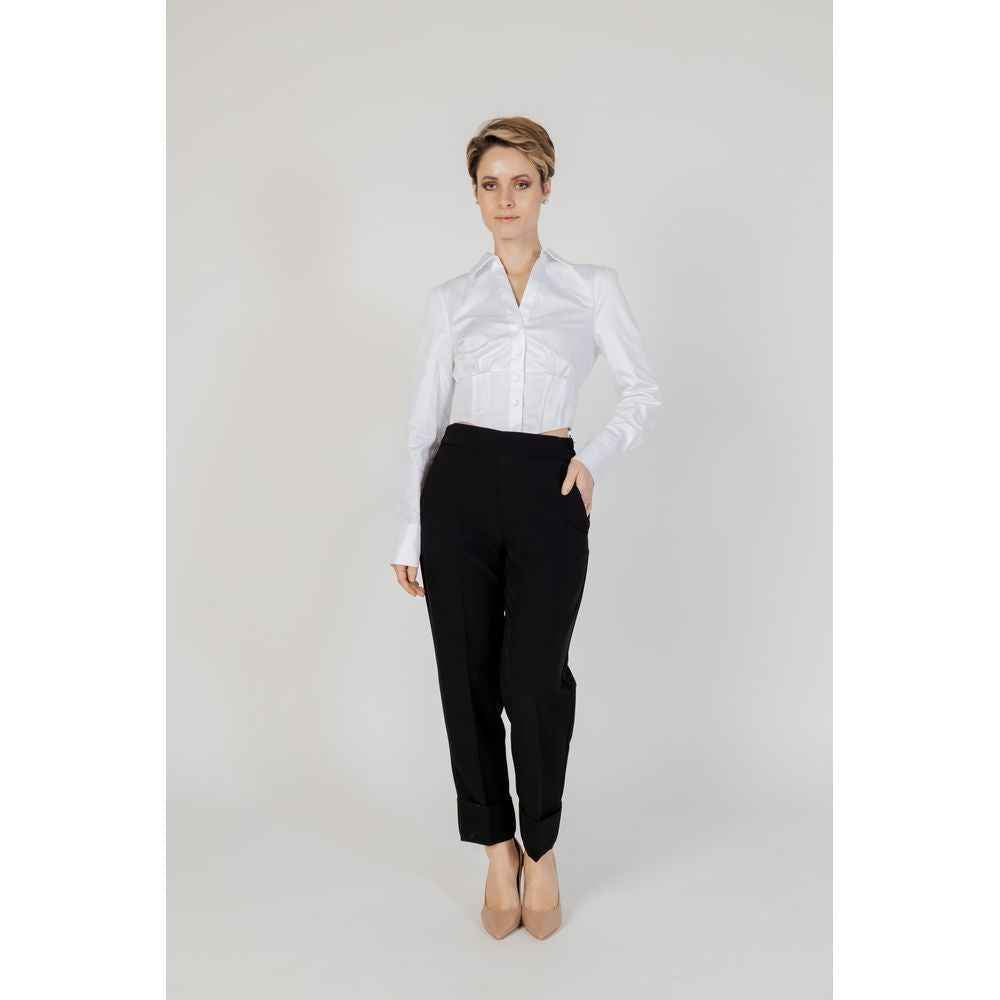 Sandro Ferrone Black Polyester Pant