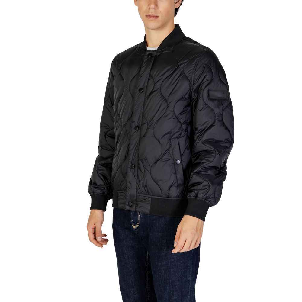 Gianni Lupo Black Polyamide Jackets & Coat