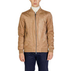 Gianni Lupo Beige Polyester Jackets & Coat