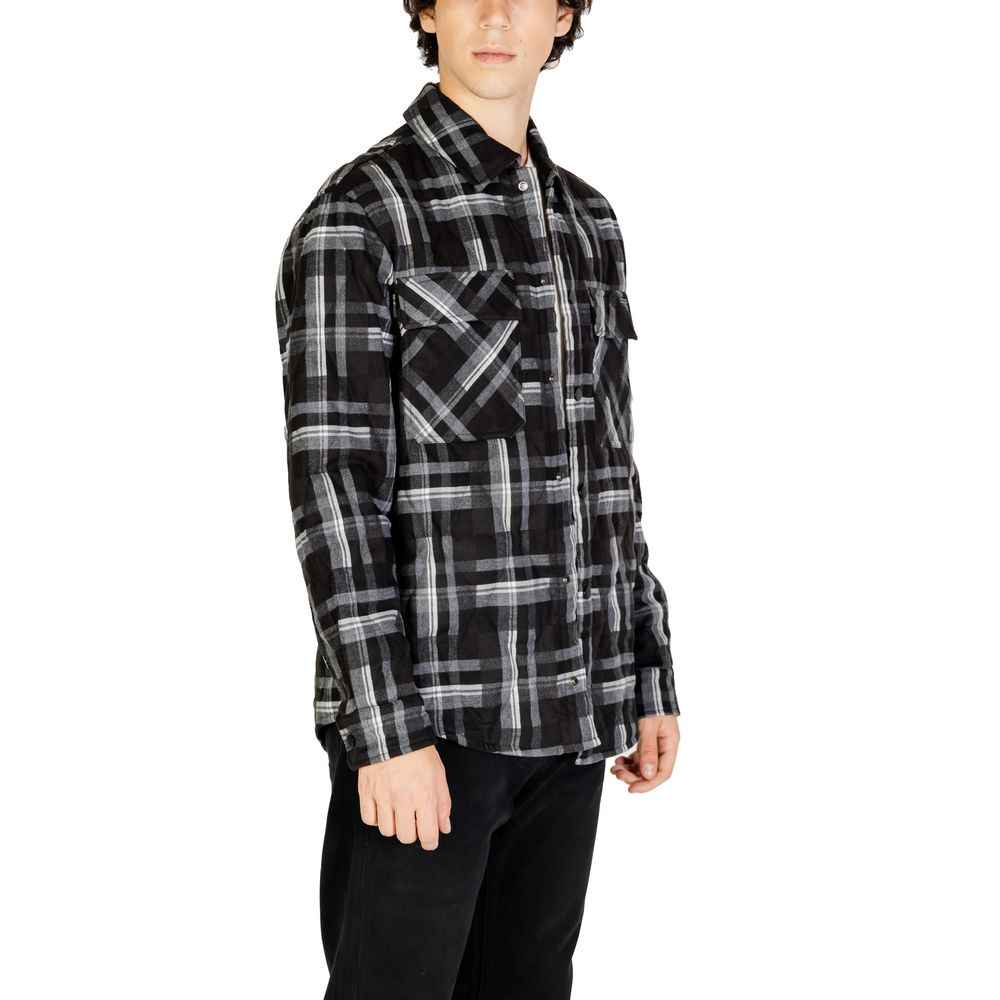 Gianni Lupo Black Polyester Jackets & Coat