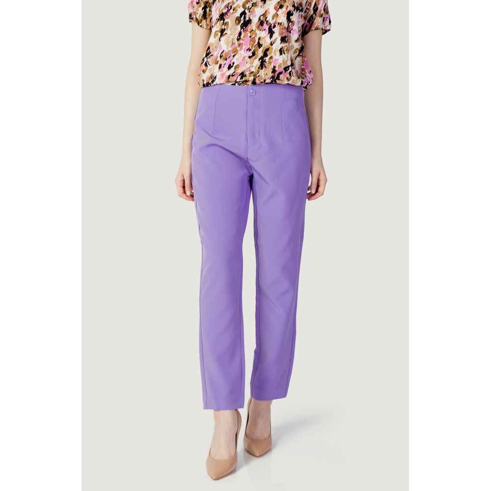 Only Purple Polyester Pant
