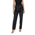 Vila Clothes Black Polyester Dress Pants