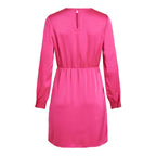 Vila Clothes Pink Polyester Short Dress