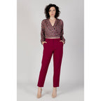 Vila Clothes Bordeaux Polyester Pant