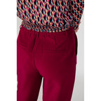 Vila Clothes Bordeaux Polyester Pant