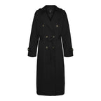 Vero Moda Black Polyester Trench Coat