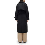Vero Moda Black Polyester Trench Coat