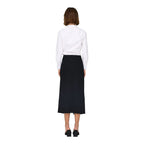 Jacqueline De Yong Gray Polyester Long Skirt