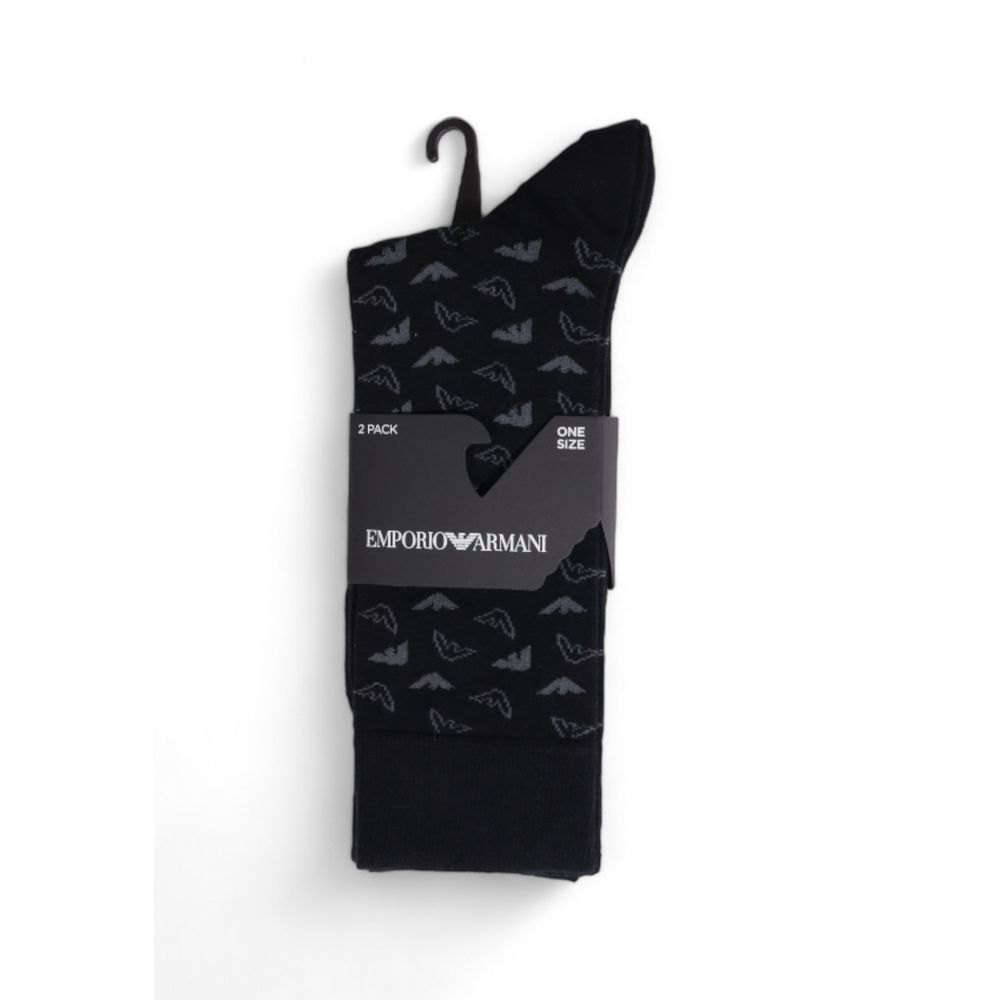 Emporio Armani Underwear Black Cotton Sock - Maison Luxe