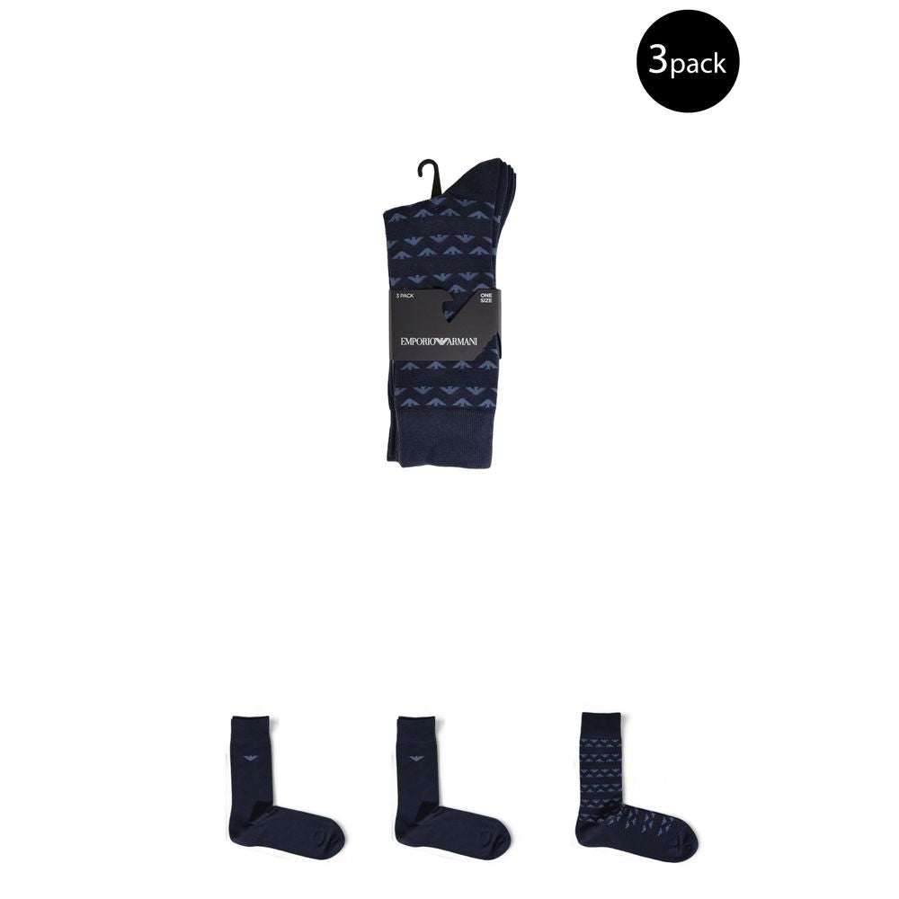Emporio Armani Underwear Blue Cotton Sock - Maison Luxe