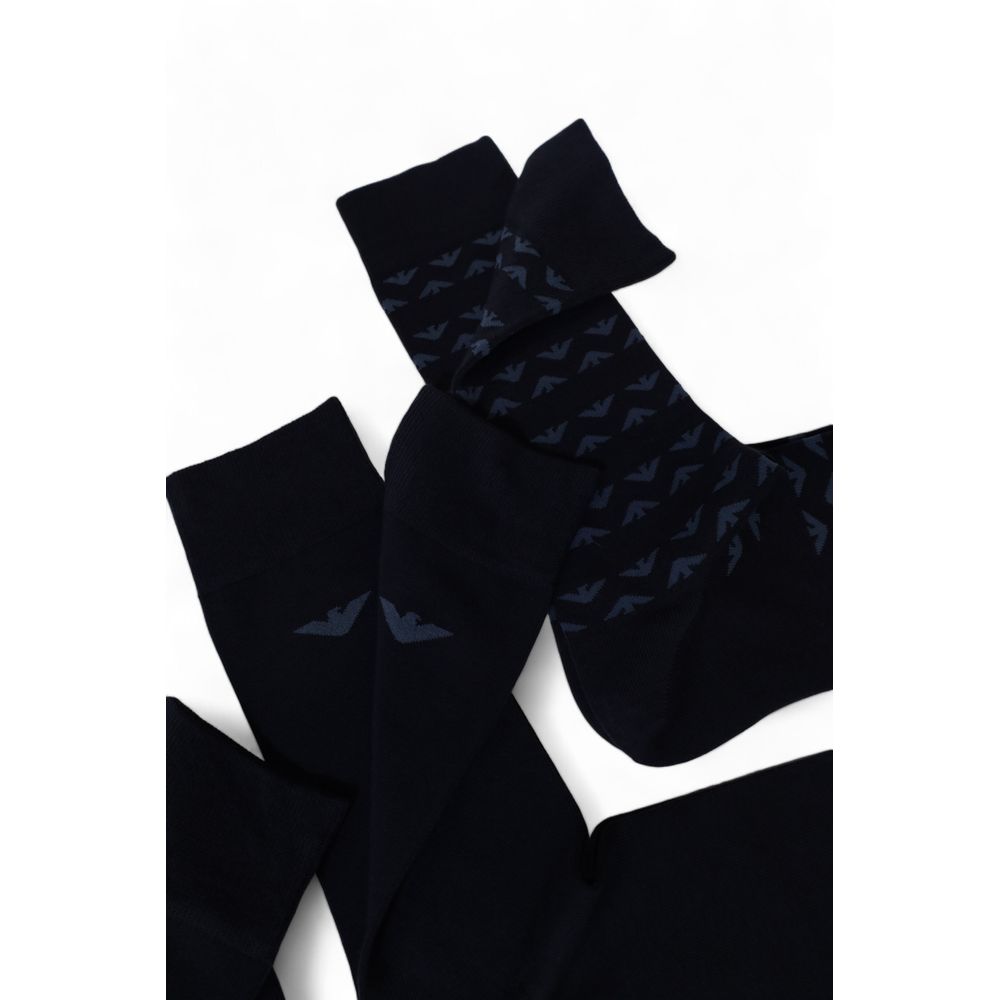Emporio Armani Underwear Blue Cotton Sock - Maison Luxe