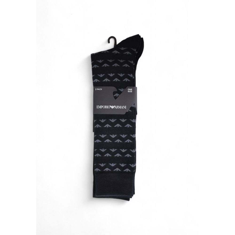 Emporio Armani Underwear Black Cotton Sock - Maison Luxe