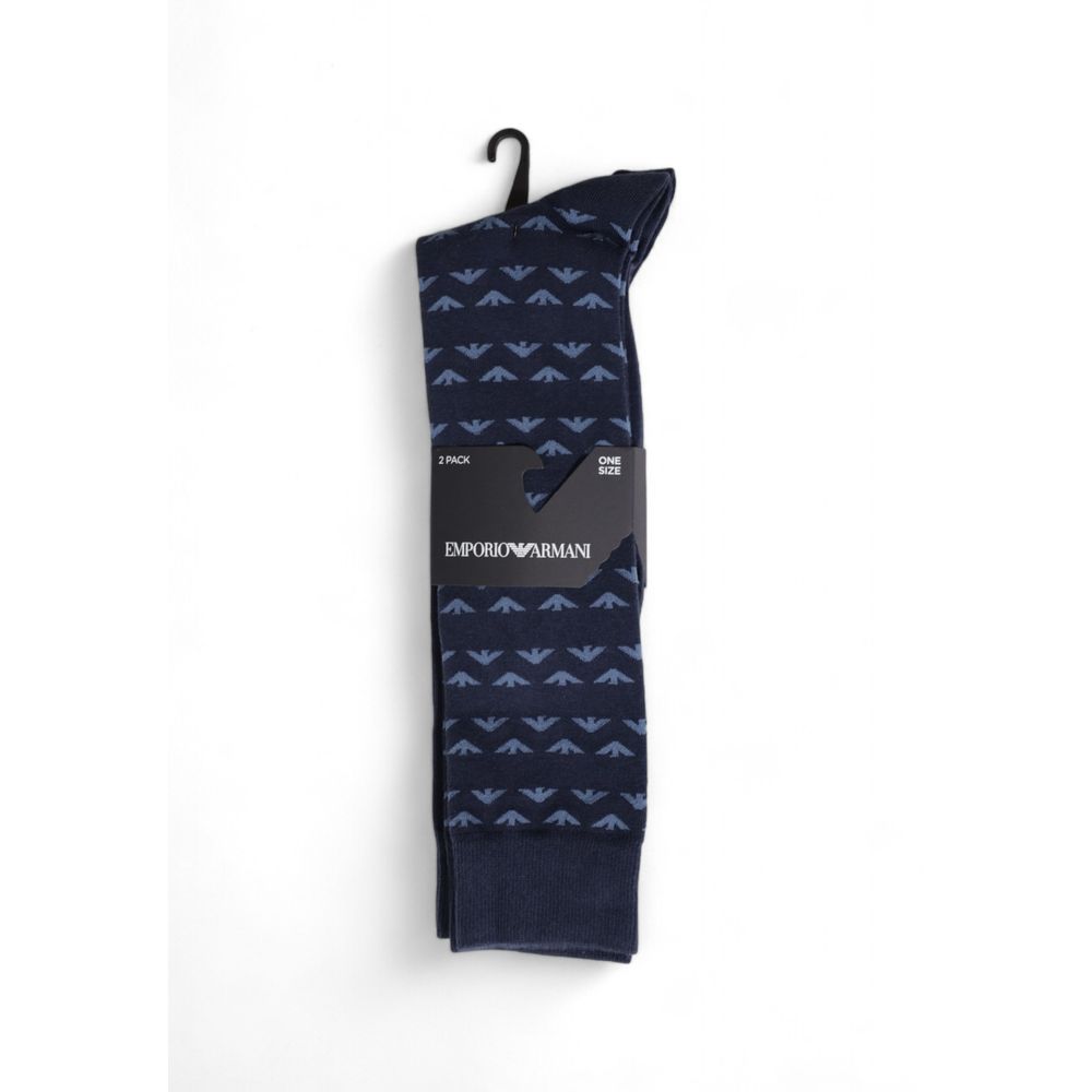 Emporio Armani Underwear Blue Cotton Sock - Maison Luxe
