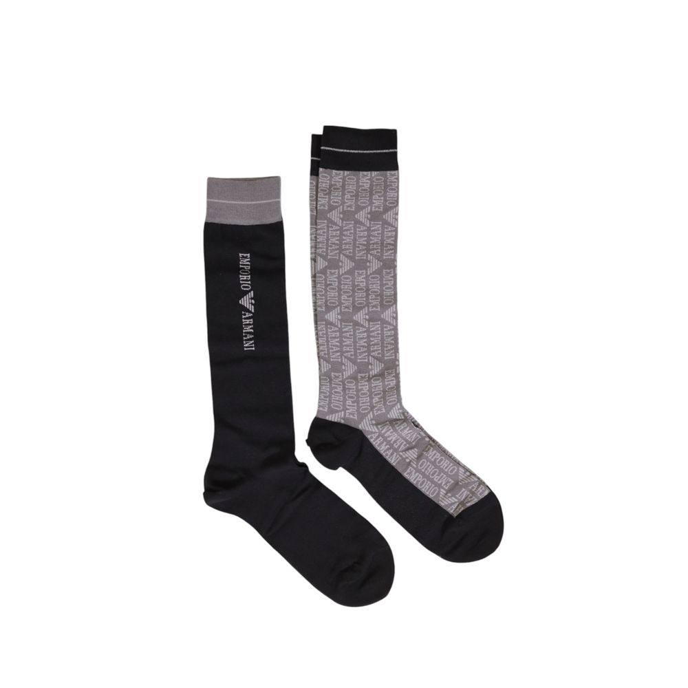 Emporio Armani Underwear Black Cotton Sock - Maison Luxe