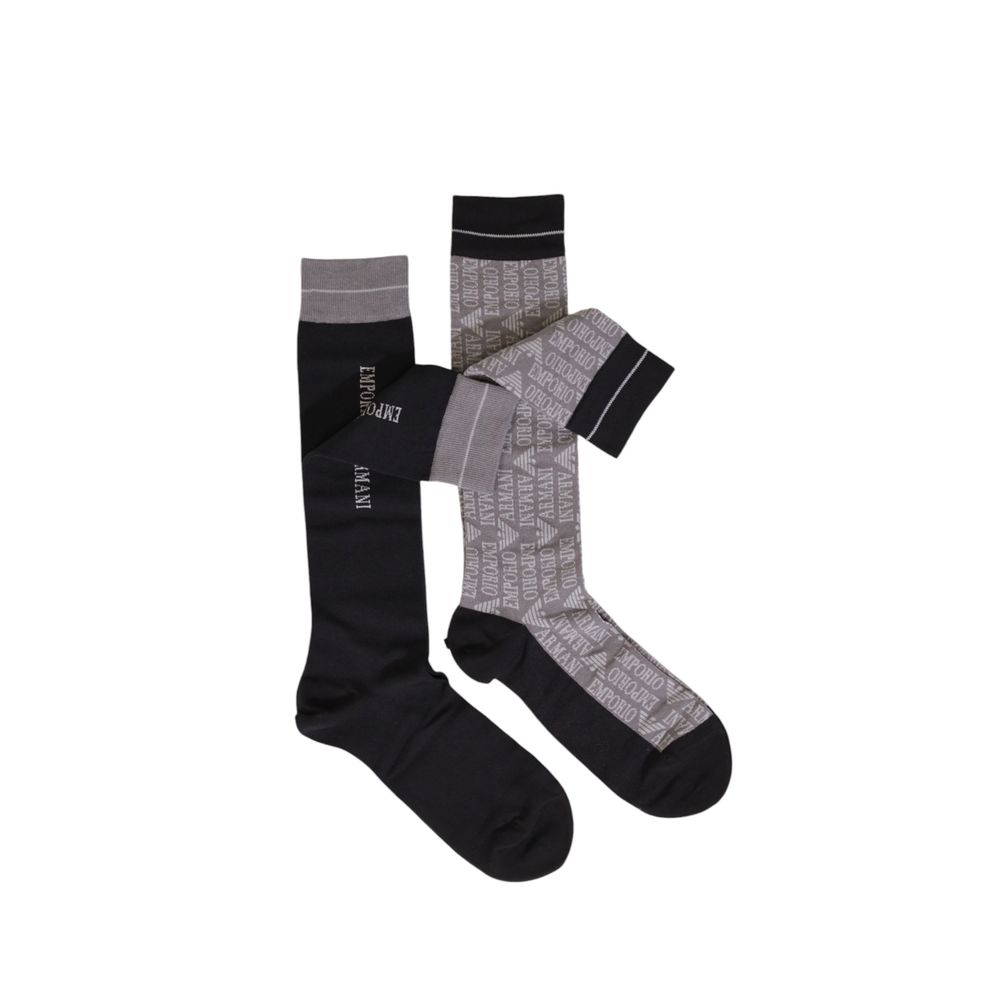 Emporio Armani Underwear Black Cotton Sock - Maison Luxe