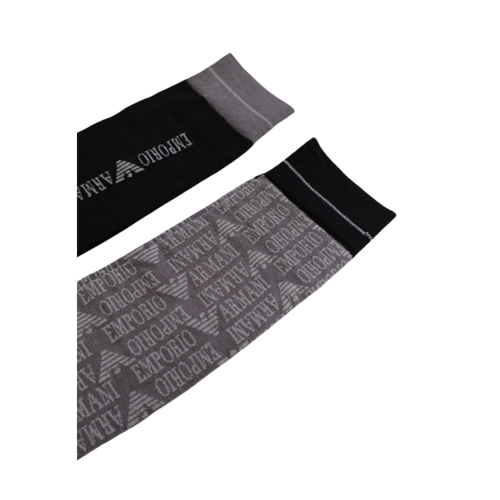Emporio Armani Underwear Black Cotton Sock - Maison Luxe