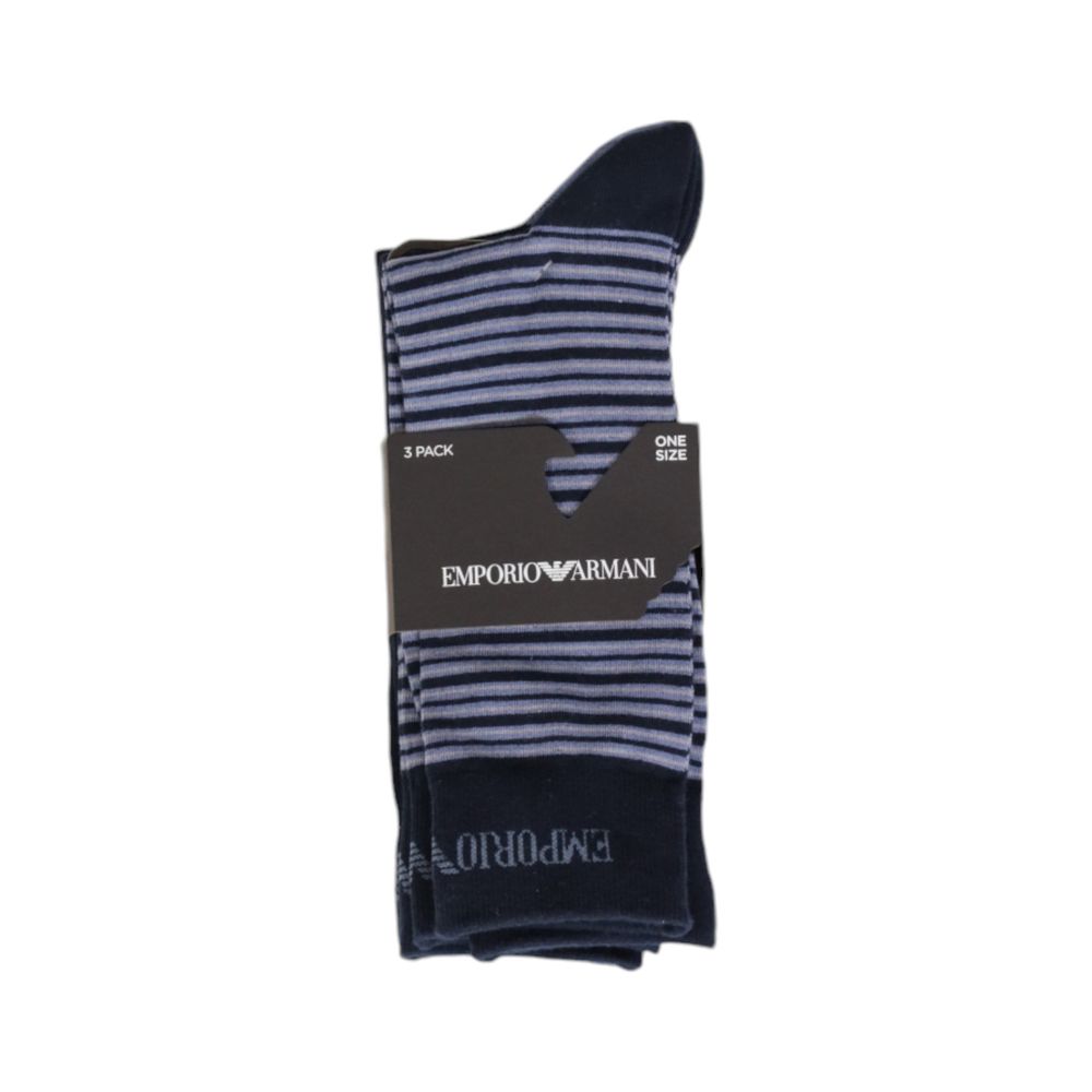 Emporio Armani Underwear Blue Cotton Sock - Maison Luxe