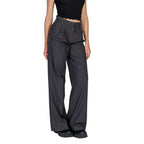Morgan De Toi Gray Polyester Pant