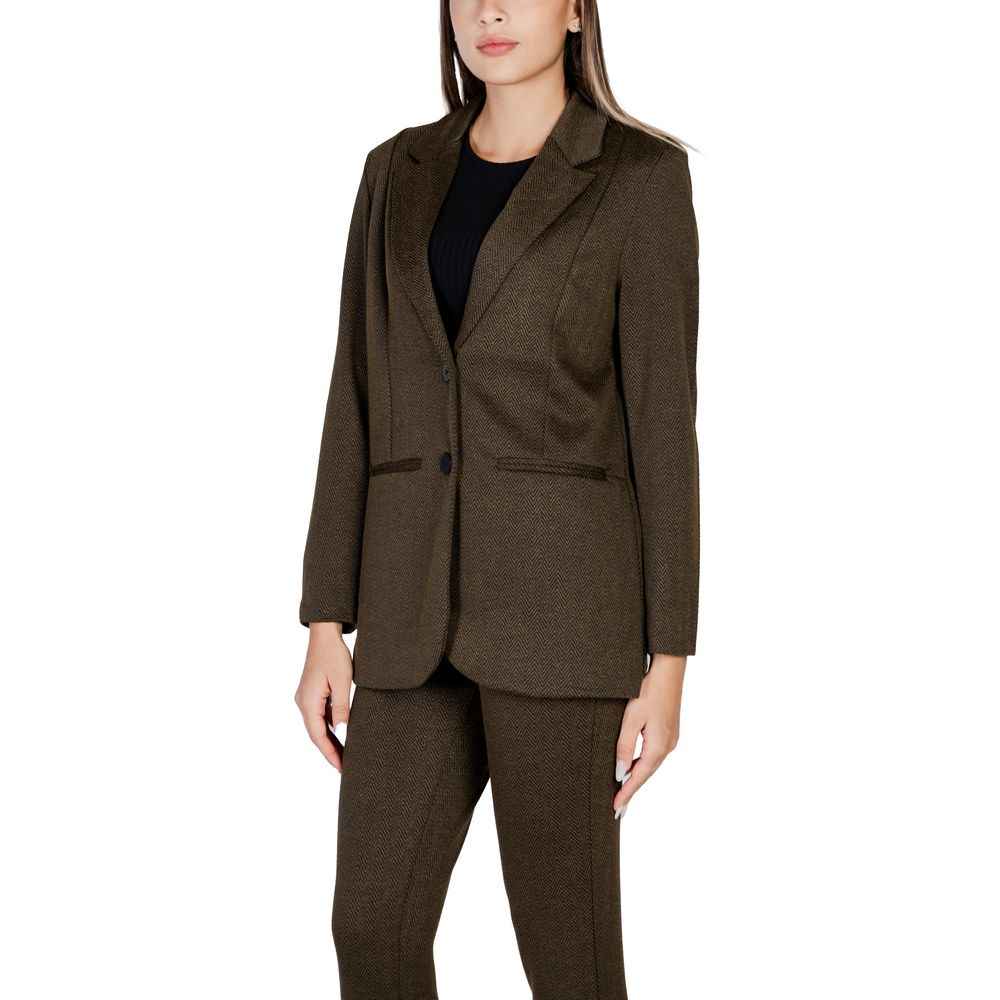 ICHI Green Polyester Blazer