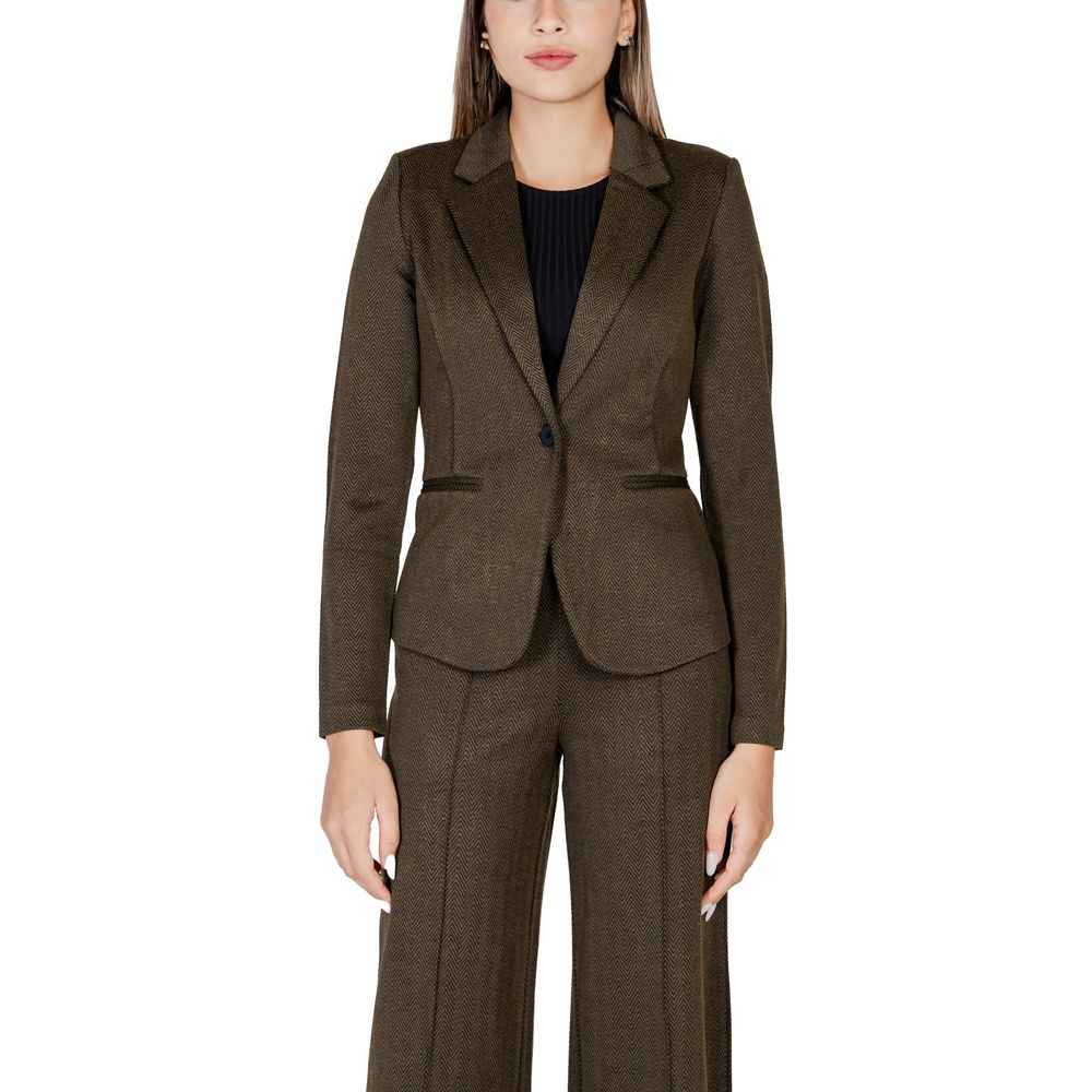 ICHI Green Polyester Blazer