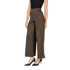 ICHI Green Polyester Pant