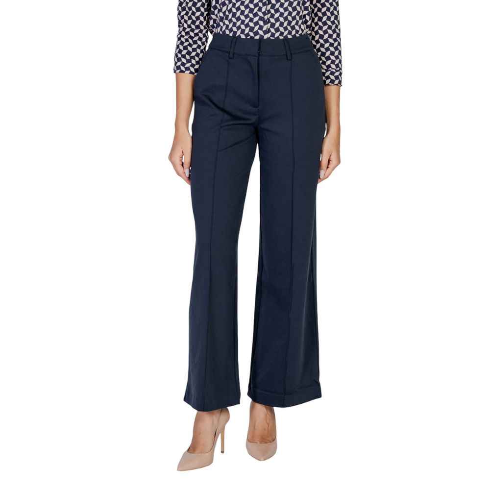 ICHI Blue Polyester Pant