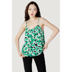Jacqueline De Yong Green Cotton Tank Top