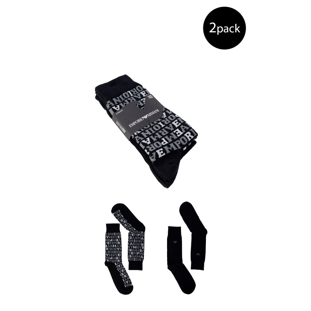 Emporio Armani Underwear Black Cotton Sock - Maison Luxe