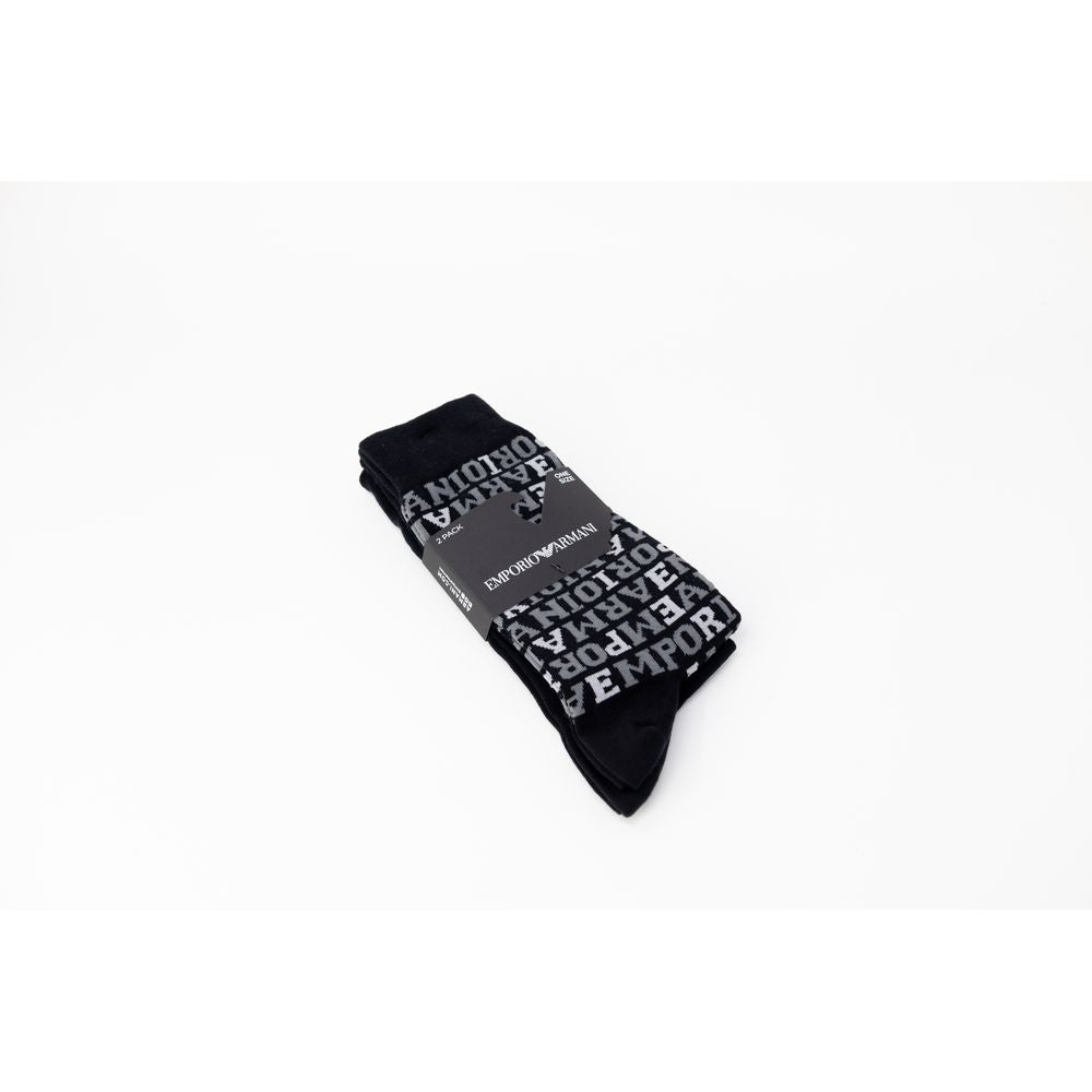 Emporio Armani Underwear Black Cotton Sock - Maison Luxe
