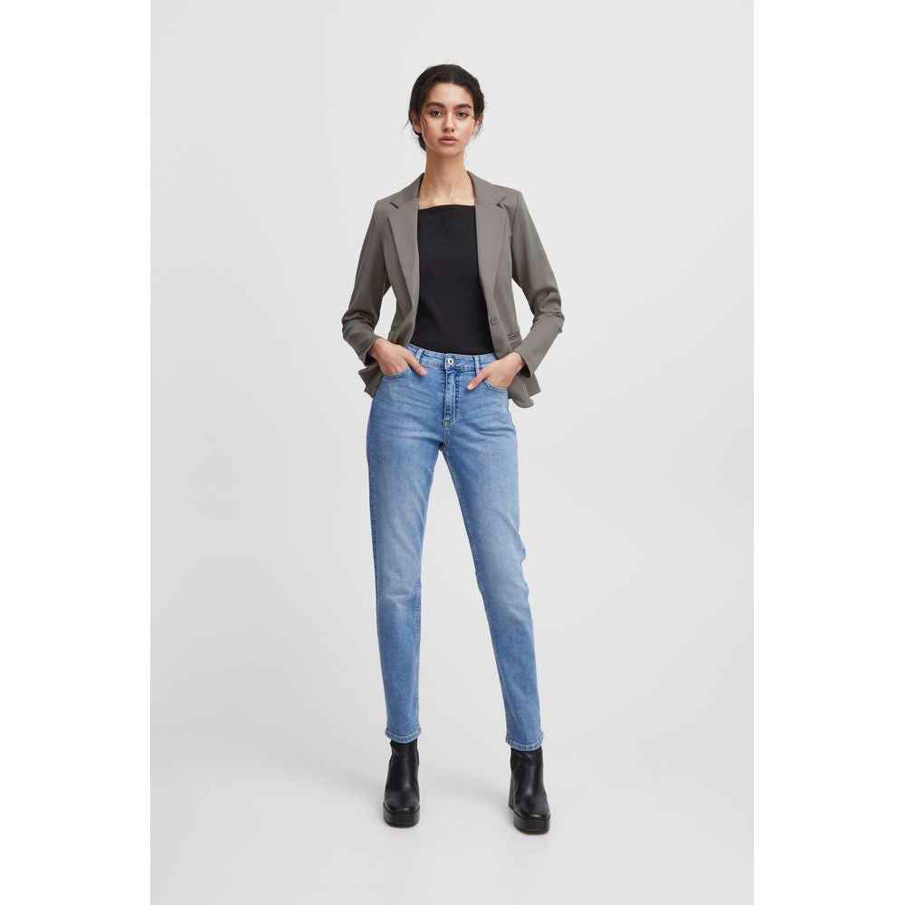 ICHI Beige Polyester Blazer