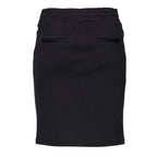 ICHI Black Polyester Mini Skirt