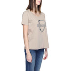 Blauer Beige Cotton T-Shirt