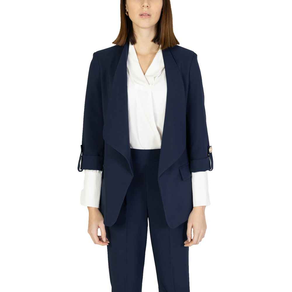 Rinascimento Blue Polyester Blazer