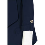 Rinascimento Blue Polyester Blazer