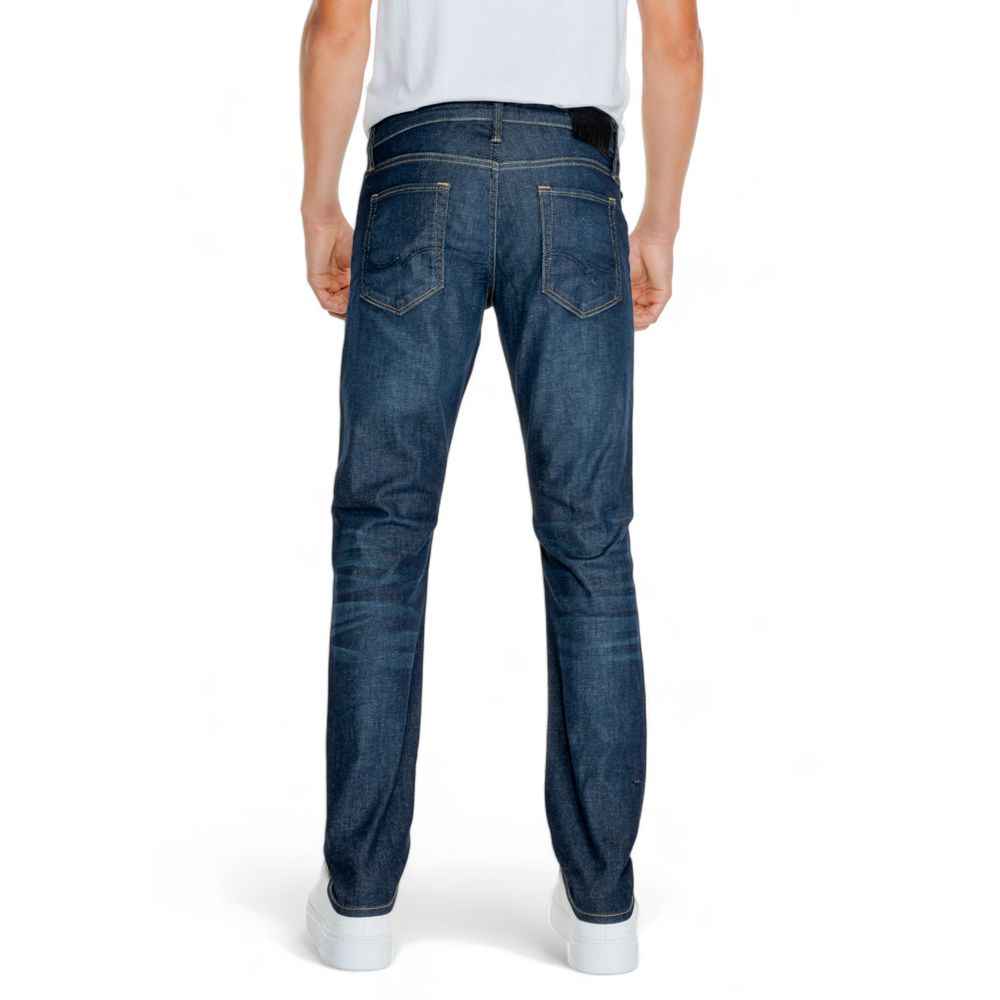 Jack Jones Blue Cotton Relaxed Fit Jeans