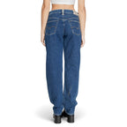 Replay Blue Cotton Mom Jeans