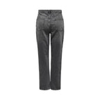 Only Gray Cotton Mom Jeans